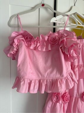 NWT Love the Label Pink Rosette Top